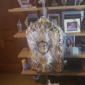 Men Versace Silk Shirt with Logo